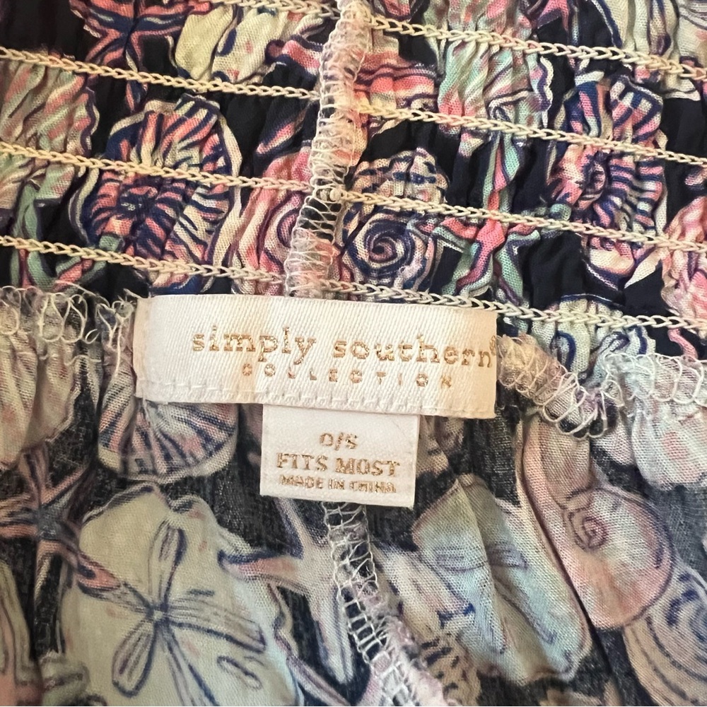 Simply Southern Palazzo Shell Patterned Pants - image 5